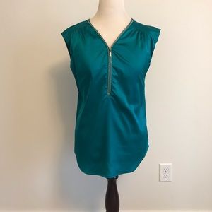 NY&C Teal Silky Blouse Size S